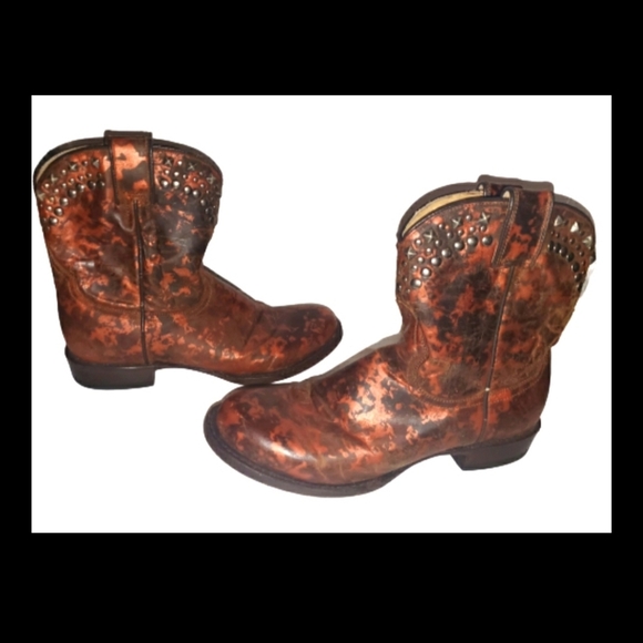 Stetson Studded Cowboy Boots Western Boots 6 - Picture 2 of 10